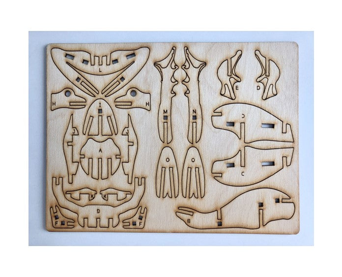 3D Frog DIY Wooden Puzzle