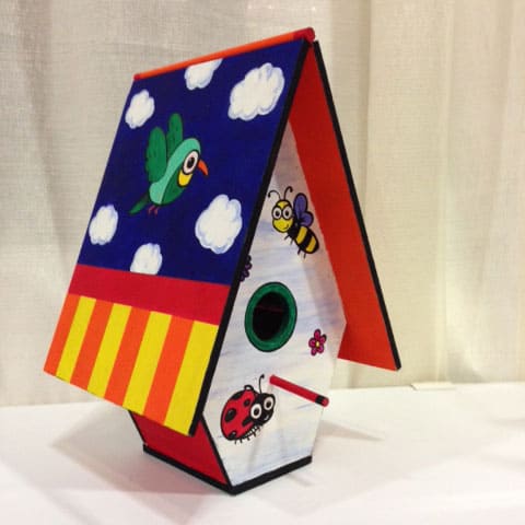 Wooden Cathedral Birdhouse Kit