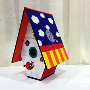 Wooden Cathedral Birdhouse Kit