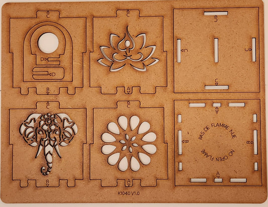 Diwali Wooden Lantern Puzzle Kit
