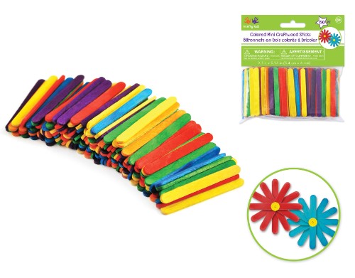 Coloured Mini-Craft Sticks