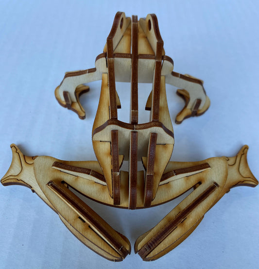 3D Frog DIY Wooden Puzzle