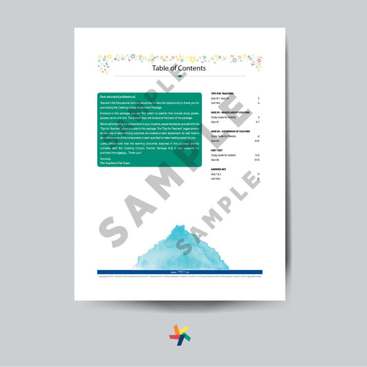 Creating Colour – Assessment Package