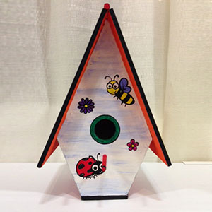 Wooden Cathedral Birdhouse Kit